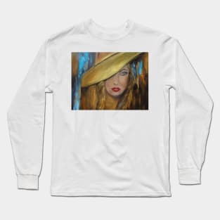 Girl With The Gold Hat Long Sleeve T-Shirt